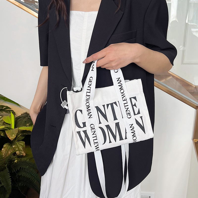 Fashionable letter canvas small bag for women, 2024 new style casual and stylish crossbody phone bag for going out, wholesale Item Picture