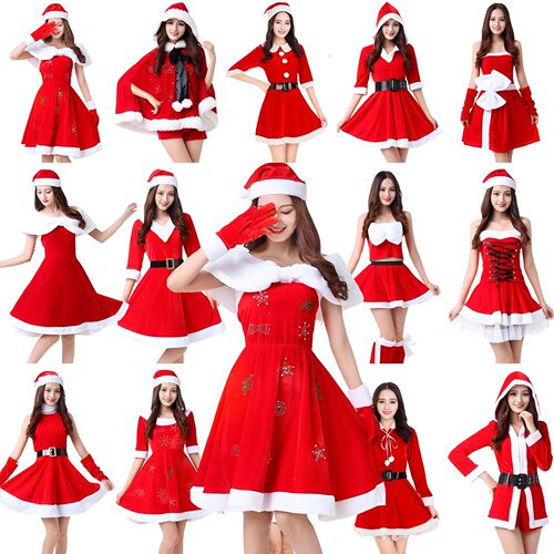 Christmas New Christmas Uniform Set Bunny Girl COS Clothing Christmas Cross-Border Wholesale Santa Claus Complete Set
