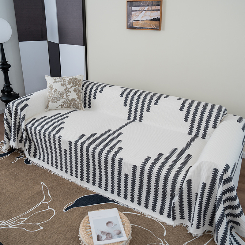 Toalla de sofá Waffle Thousand Bird Thousand Bird Natural Antideslizante Cubierta de sofá de alta calidad Cubierta de sofá universal Manta de sofá con cubierta completa