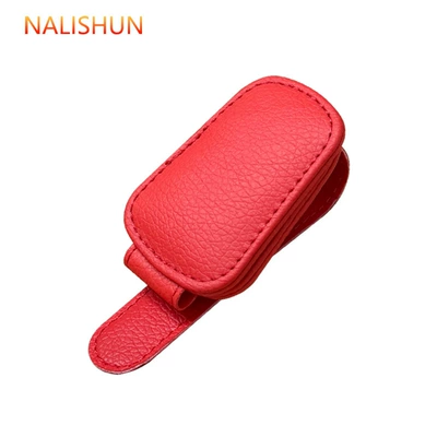 Car Sun Visor Storage – Car Glasses Clip/Bill Clip - magnetic-glasses-clip-red
