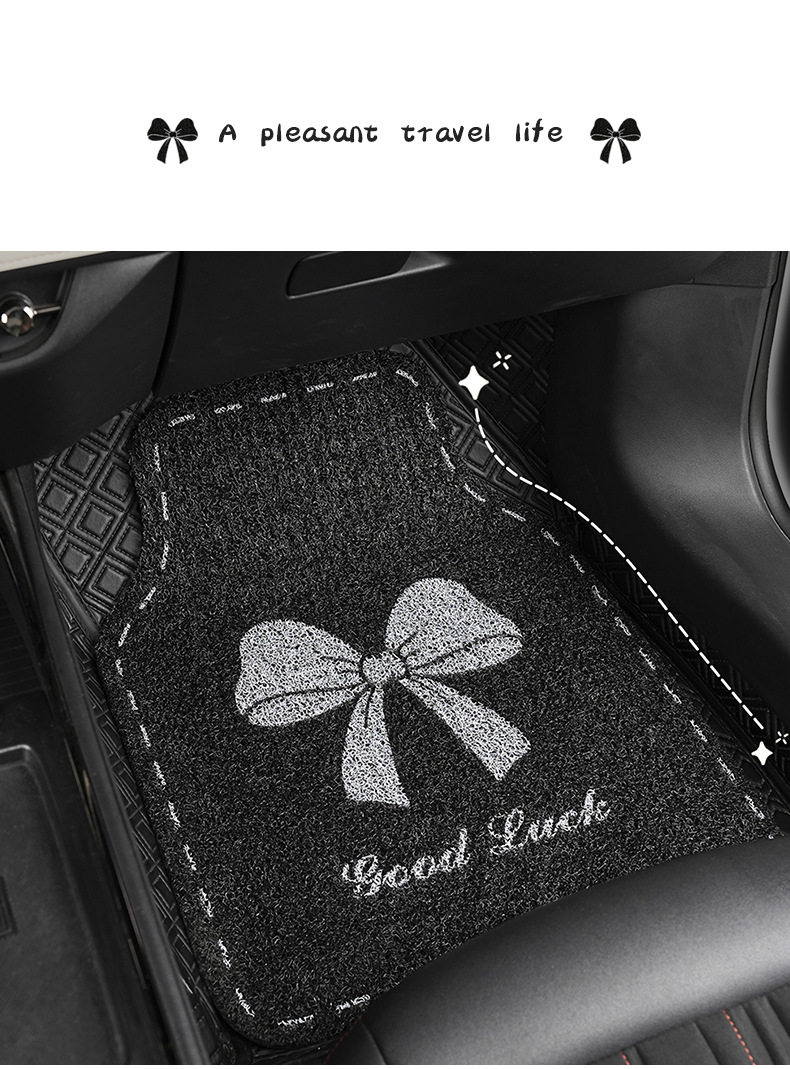 Blue Rain Universal Car Floor Mats, Non-Slip and Stain-Resistant Wire Ring Single-Piece Car Carpet, Anti-Dirty Main Driver's Car Floor Mats