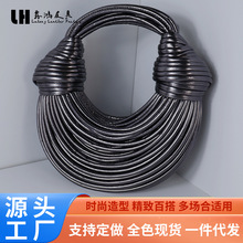 2026手工编织女包特色创意打结面条包斜挎包手提包外贸百搭手拿包