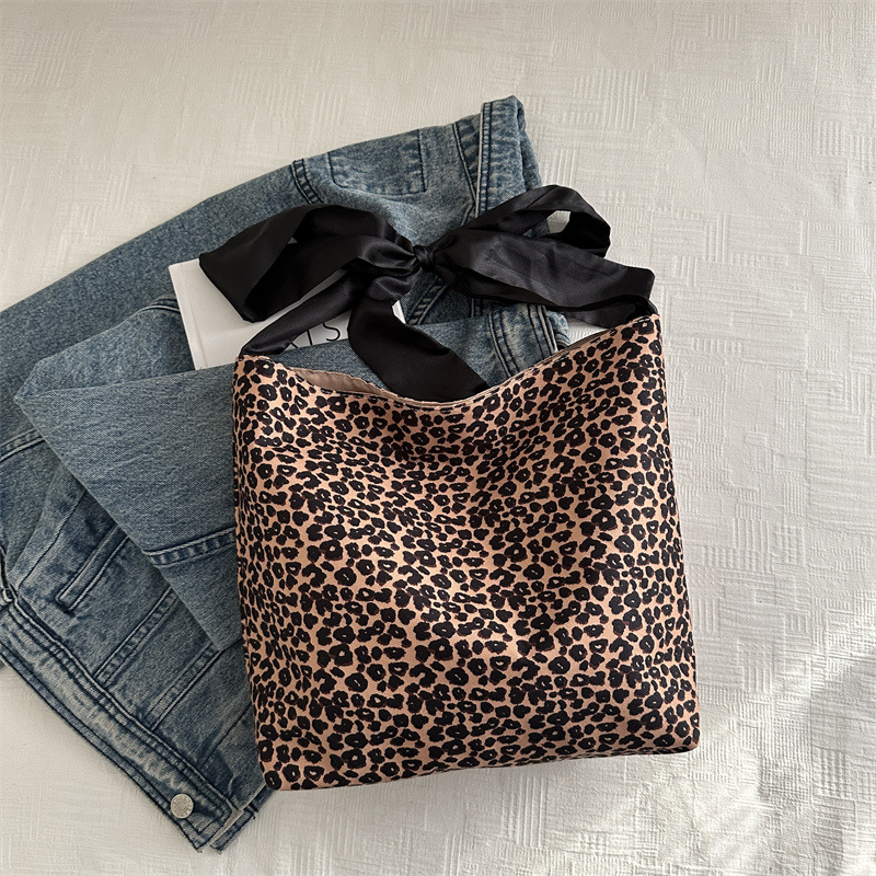Leopardo bolsos personales casuales de moda femenina versátil mochila de hombro 2024 nueva gran capacidad bolsos de mano simples