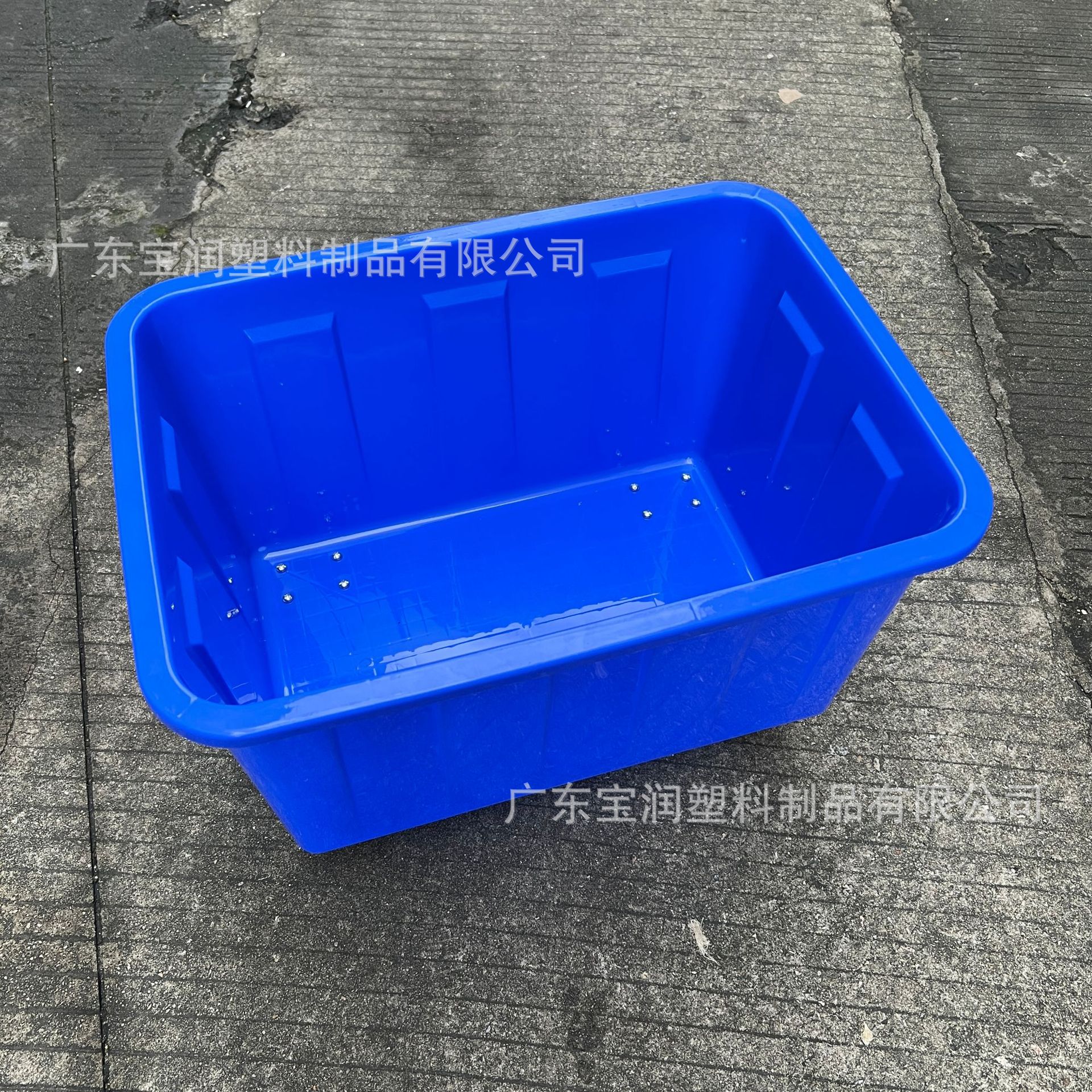 纺织业周转筐 50L小水箱食品级带轮周转箱幼儿园收纳箱耐酸碱胶箱
