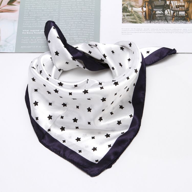 Square Imitation Silk Scarf 50X50Cm Women's Fashion Printed Scarf Headwear Hair Accessory Neck Scarf Decorative Scarf