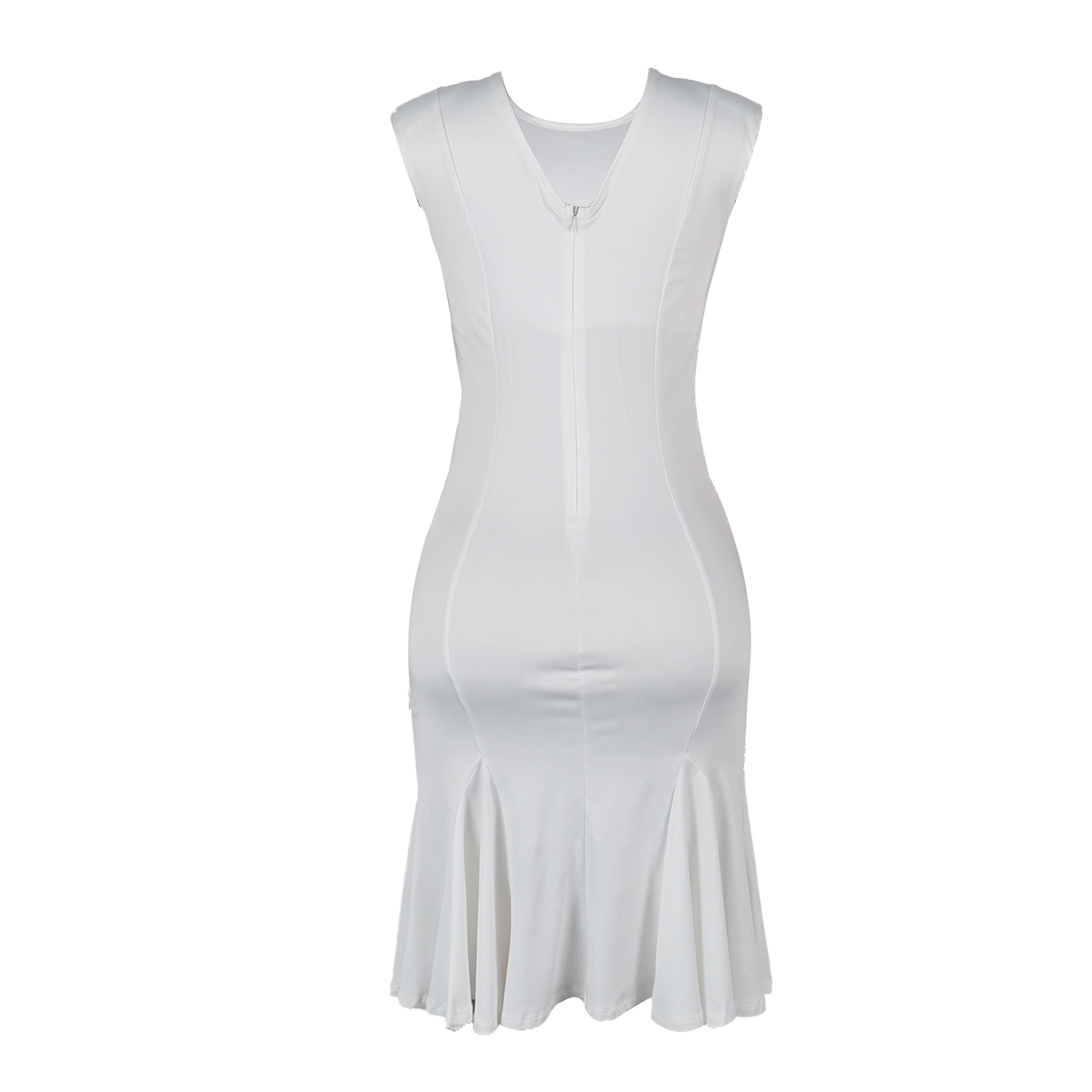 Women Sexy Stitching Stretch Slim Sleeveless Sheath Lace Dress