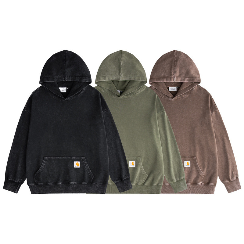 Cross-border Carhartt tide brand autumn and winter American retro Carhart wash water old classic standard hooded sweater for men and women Cross-border Carhartt tide brand autumn and winter American retro Carhart wash water old classic standard hooded sweater for men and women