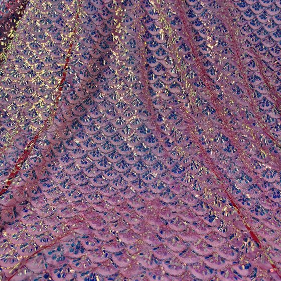 New Fish Scale Magic Color Concave Dress Fabric Children's Wear dress Stage Dress Decorative Mesh Sequin Embroidered Fabric