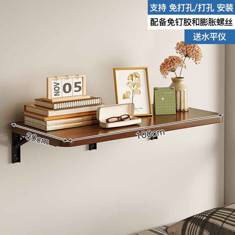 Estantes de pared color nuez estante de exhibición de pared estante de exhibición de pared estante de almacenamiento colgante de pared soporte suspendido partición en forma de palabra