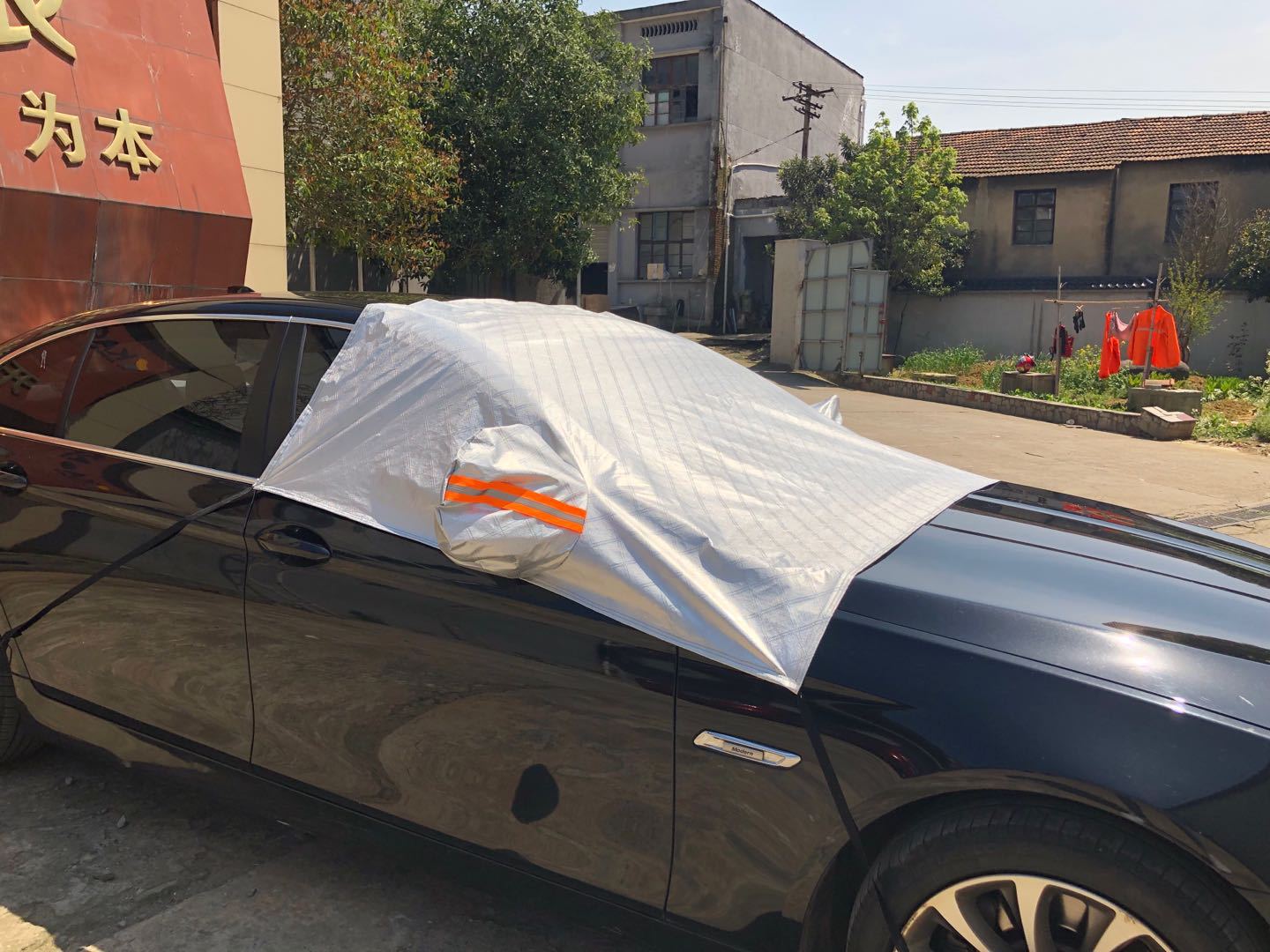 SUV off-road vehicle front windshield cover, five-layer thickened snow and sun protection PEVA spunlace cotton car cover, manufacturer's stock