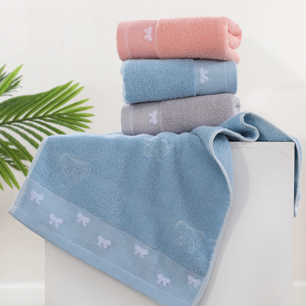 도매 순면 수건 페이스 타올 부드럽고 흡수성 성인 커플 페이스 타올 보푸라기없는 매일 사용 선물 자수 로고