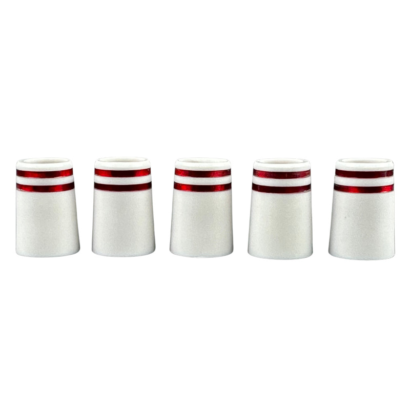 ปลอกยางรองทรายกอล์ฟ ขนาด 122# ขนาด 9.2 มม. * 14.22 มม. * 20 มม. ปลอกยางสีขาวพร้อมแหวนสีแดงสองชั้น ขนาด .355