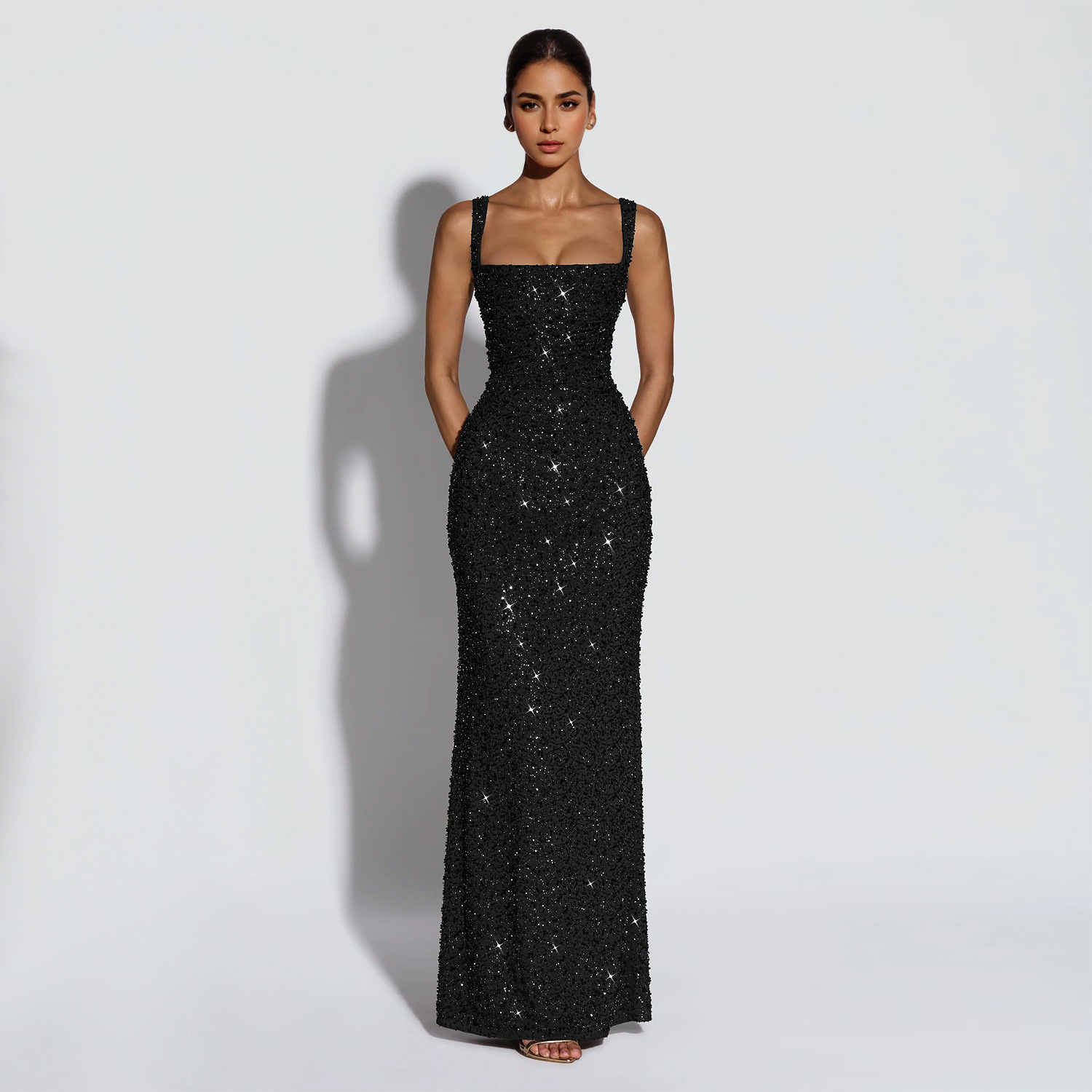 C7633 Aliexpress transfronterizo Amazon Europa y América moda de mujer sexy cintura cintura correa vestido de cadera image 4
