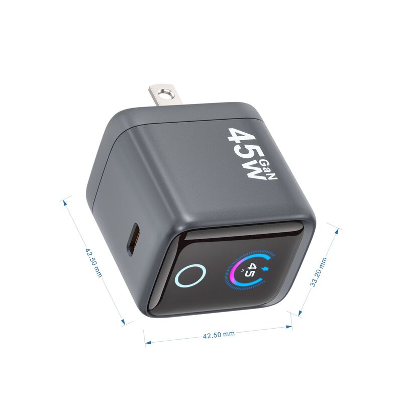New cross-border product: 45W GaN charger with AI smart display, digital display certified fast charging for mobile phones New cross-border product: 45W GaN charger with AI smart display, digital display certified fast charging for mobile phones