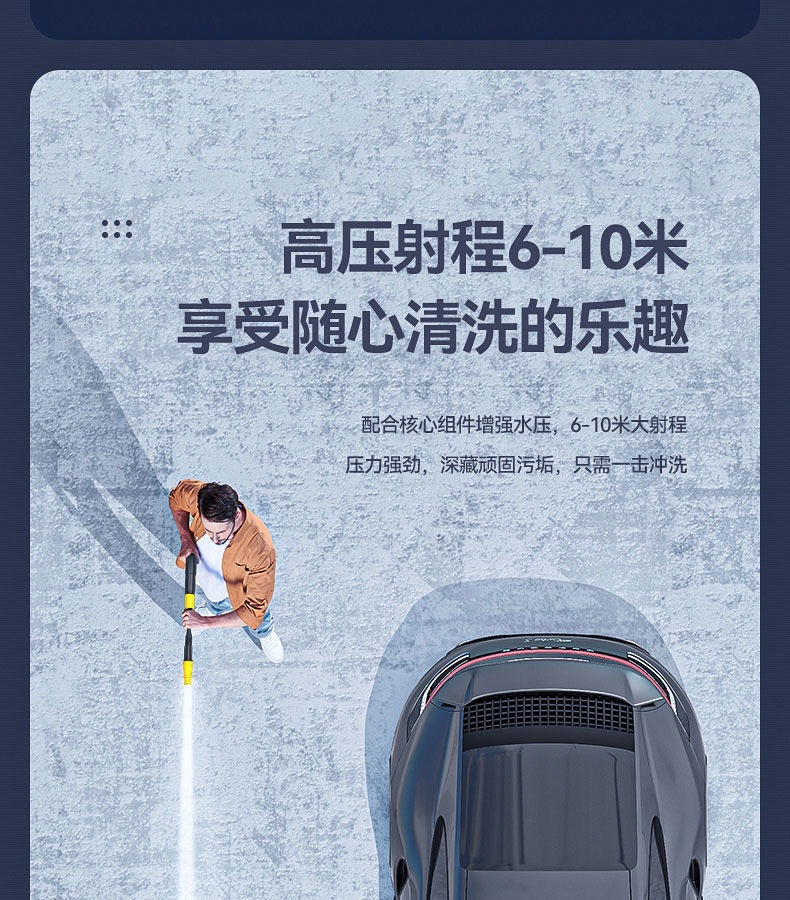 220V Ultra-High Pressure Cleaning Machine Household Portable Car Washing Machine Plug-In High-Power Fully Automatic Car Washing Machine Outdoor