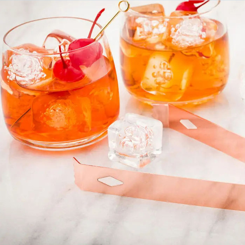 Oblicua de acero inoxidable 304 clip de hielo clip de cubo de hielo clip de pan clip de comida clip de buffet de barbacoa