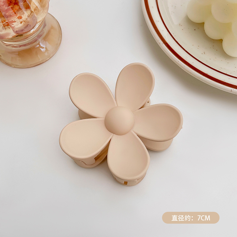 韩式大号鲨鱼夹夏季新款女发饰奶咖色后脑勺发卡抓夹批发|undefined