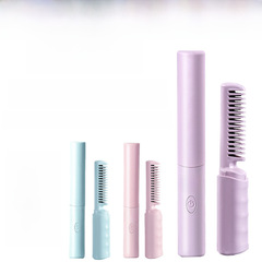 跨境家用直發梳無線便攜負離子新款人兩用捲髮棒不傷發直發器懶