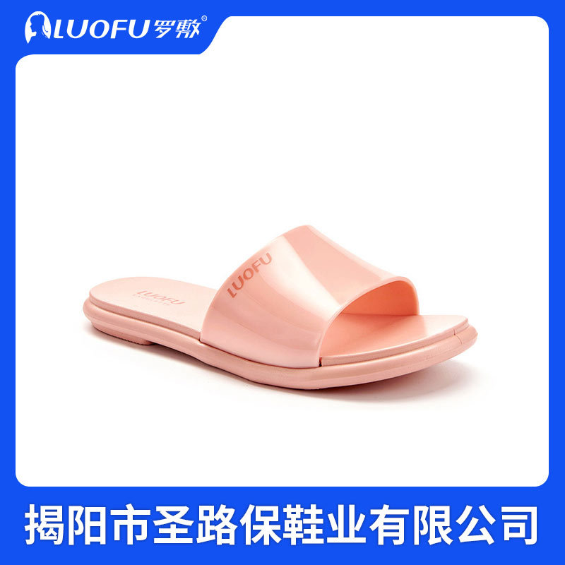 新品罗敷LUOFU2021年亮面家居拖浴室防滑洗澡凉拖鞋 批发 F2314L