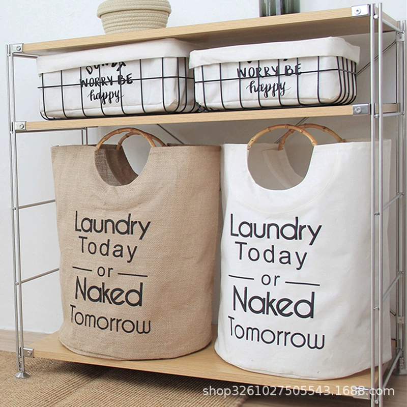 Japanese storage system, cloth for home use, big folding storage basket, laundry basket for laundry, cotton and linen