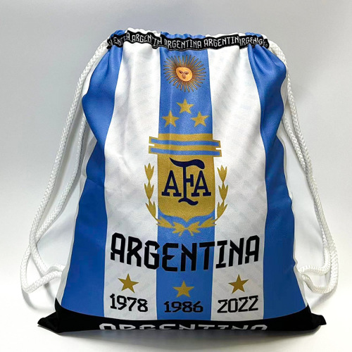 Soccer Training Shoe Bag with Drawstring Closure Backpack - AC Milan, Chelsea, Argentina, Messi, Real Madrid
