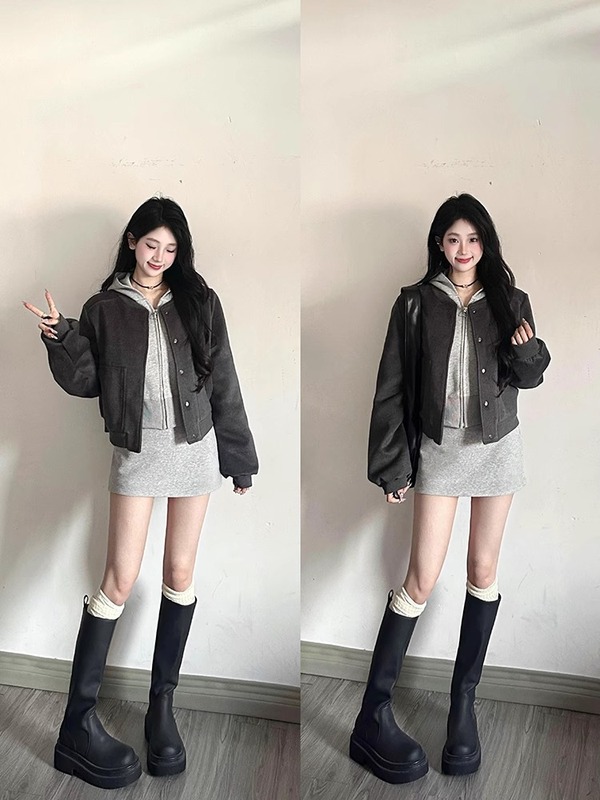 短款棒球服夹克套装韩系开春穿搭一整套2025新款外套女春秋季女装|undefined