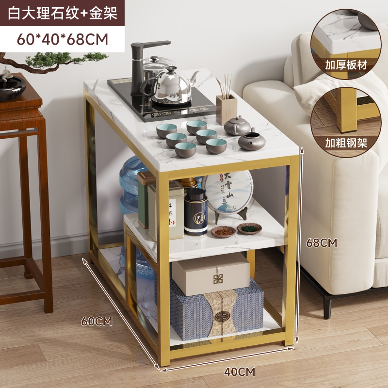 [수출 볼드 업그레이드] 60*40*68cm 화이트 질감 + 탄소강 골드 프레임