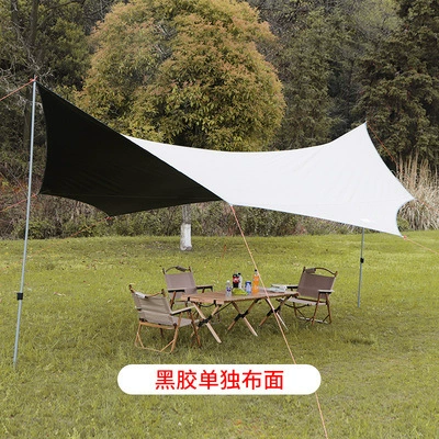 Octagonal Canopy Original Wolf Çadırlar - black-rubber-octagonal-canopy-separate-cloth-surface-5-8-people