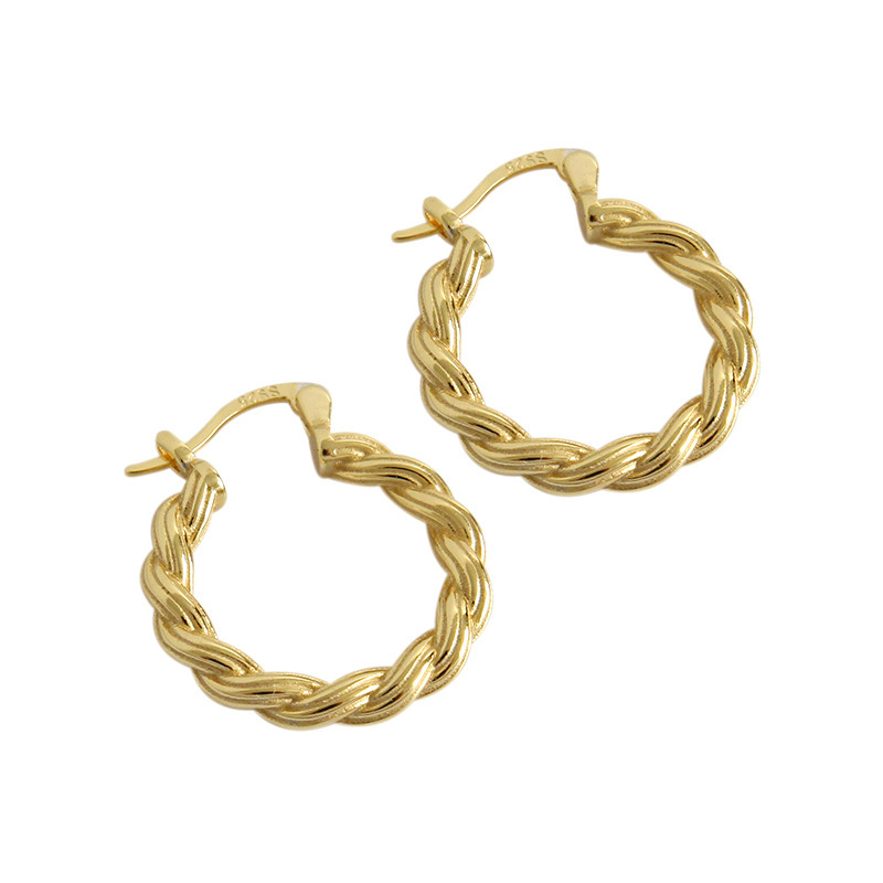 retro twist niche design sense simple earrings wild ear jewelrypicture3