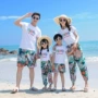 印花四口海边休闲九分裤