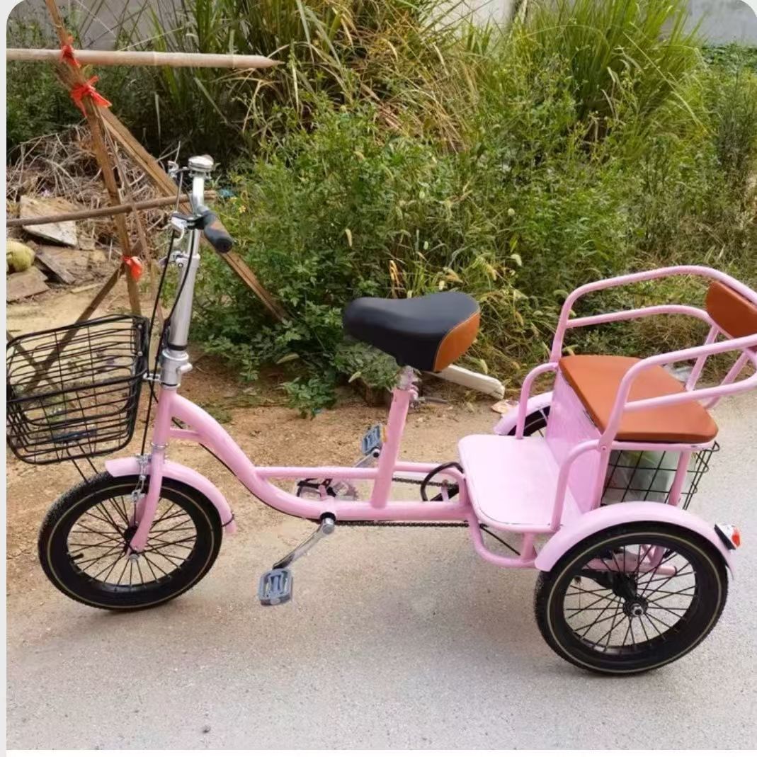 Nuevo triciclo humano transfronterizo europeo, bicicleta de mediana edad, bicicleta para adultos, ocio pequeño y ligero