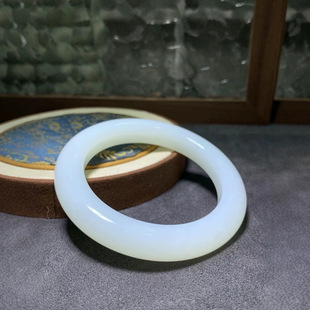 Jin Yutang Xinjiang Hetian Jade Suet Jade Bracelet White Runrun Condensed as Fat Grease Gloss Bracelet Type Full Show