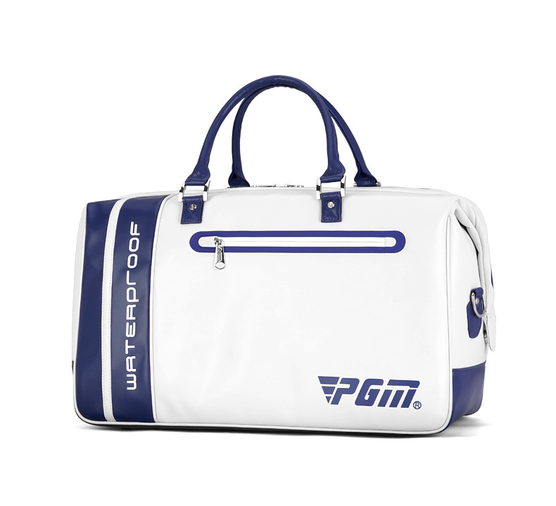 Túi đựng quần áo chơi gôn PGM da microfiber chống thấm nước, có ngăn giày riêng, kích thước 48×28×25 cm — YWB038-màu xám đen, YWB038-màu xám trắng, YWB038-Trắng xanh đậm chi tiết 8
