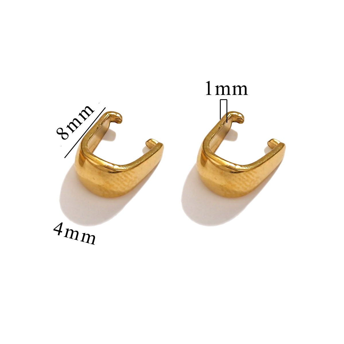 Oro real galvanizado engrosado acero inoxidable DIY hebilla colgante hebilla de semillas de melón acero de titanio color hebilla brillante hebilla de semillas de melón impermeable