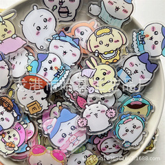 日本風アニメq版吉伊卡わぁアクリル両面厚片手作りdiy透明材料部品バッチ