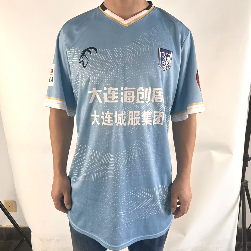 Impresión digital 3D de cuello en V ropa de fútbol transpirable Copa del Mundo deportiva camiseta de fútbol de manga corta