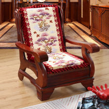 实木沙发垫带靠背加厚高密度棉长红木沙发坐垫毛绒垫子套拉舍尔绒