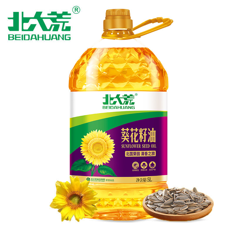 北大荒压榨清香一级葵花籽油5L植物油家用5升批发食用油葵籽油|undefined