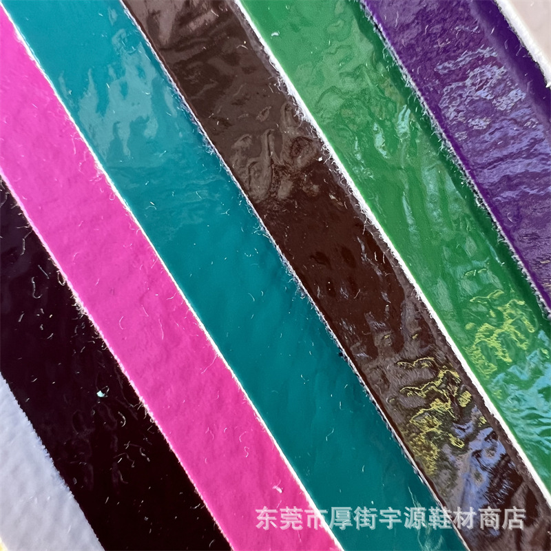 超柔哈密瓜纹pu皱纹镜面皮革鞋革箱包装饰人造革鞋材布料批发