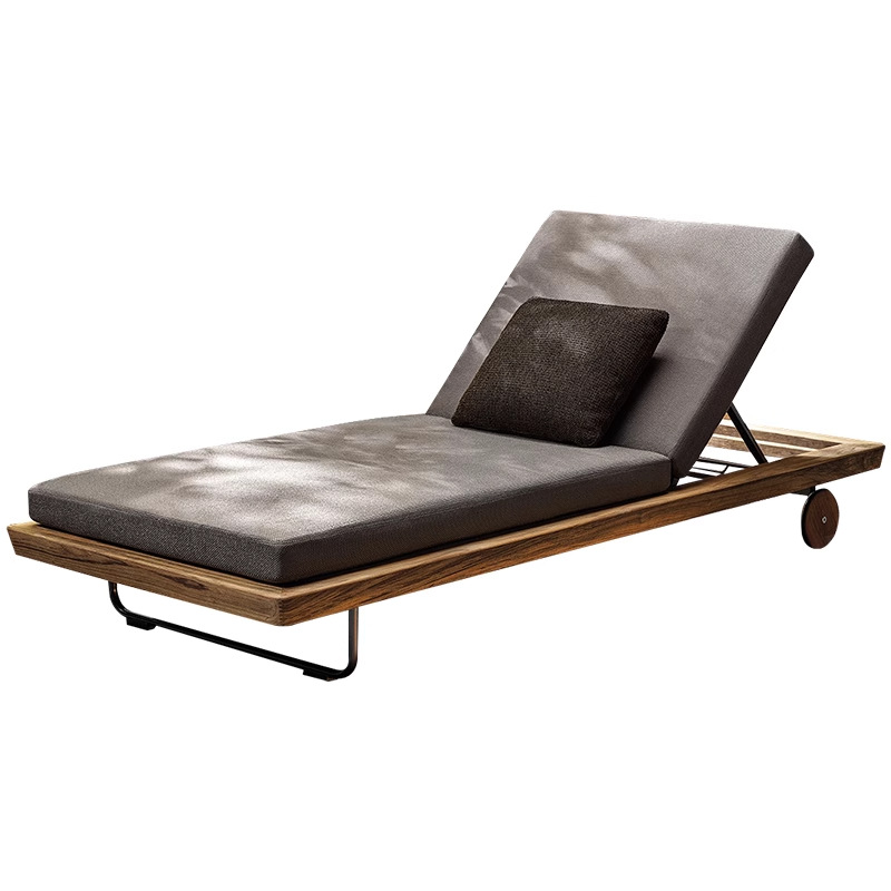 Silla al aire libre Villa patio piscina cama reclinable doble alojamiento al aire libre terraza jardín costera sillón de caña