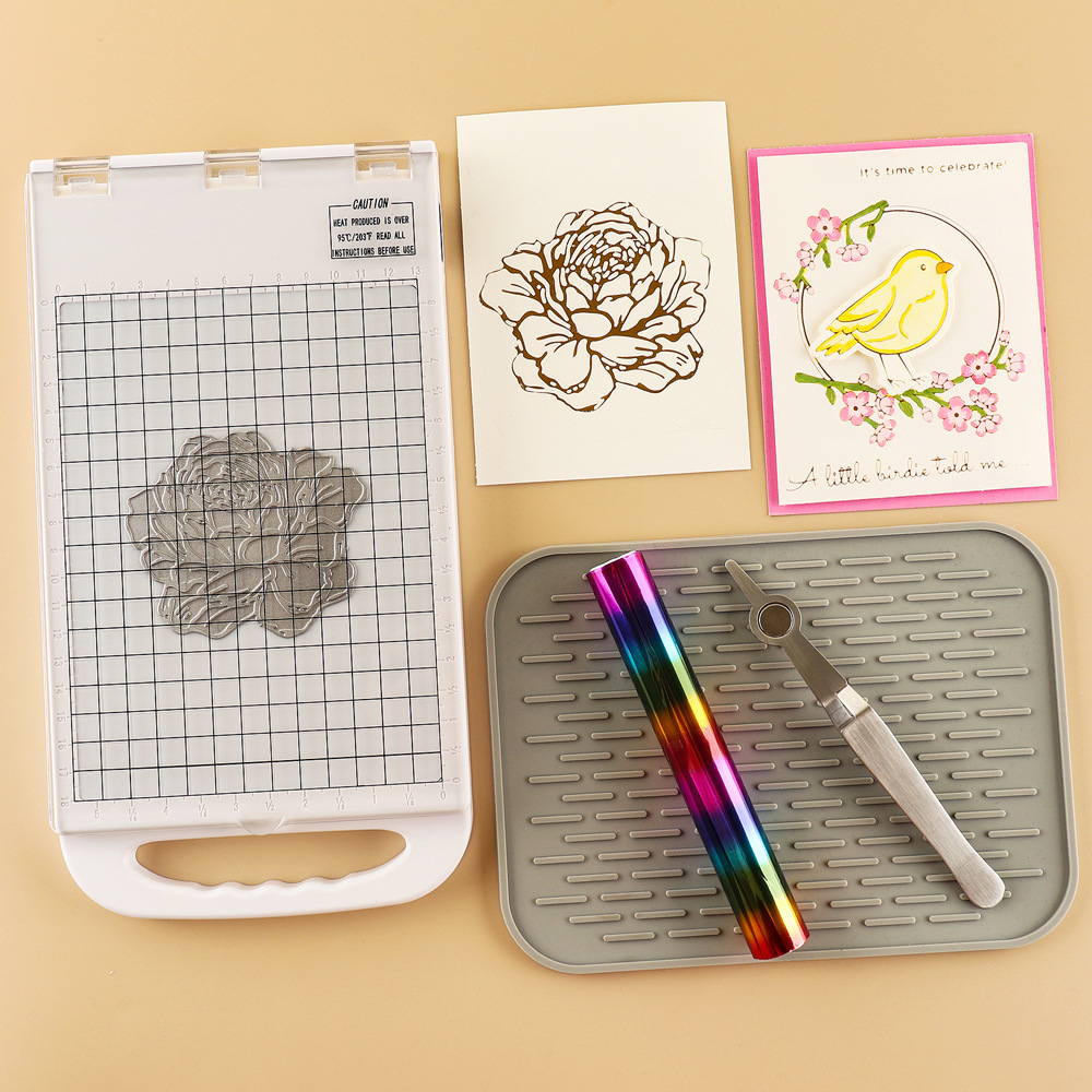 烫金箔机烫金机 欧盟EU插头220V 薄膜转印热箔和压机DIY刀模TT549