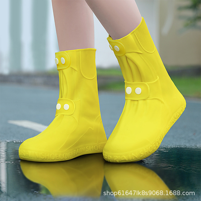 [Drop Shipping] Rain Boot Covers Are Waterproof and Rainproof, Silicone Rain Boots, Non-Slip, Thickeneded and Wear-Resistant, Men's and Women's Adult Foot Covers