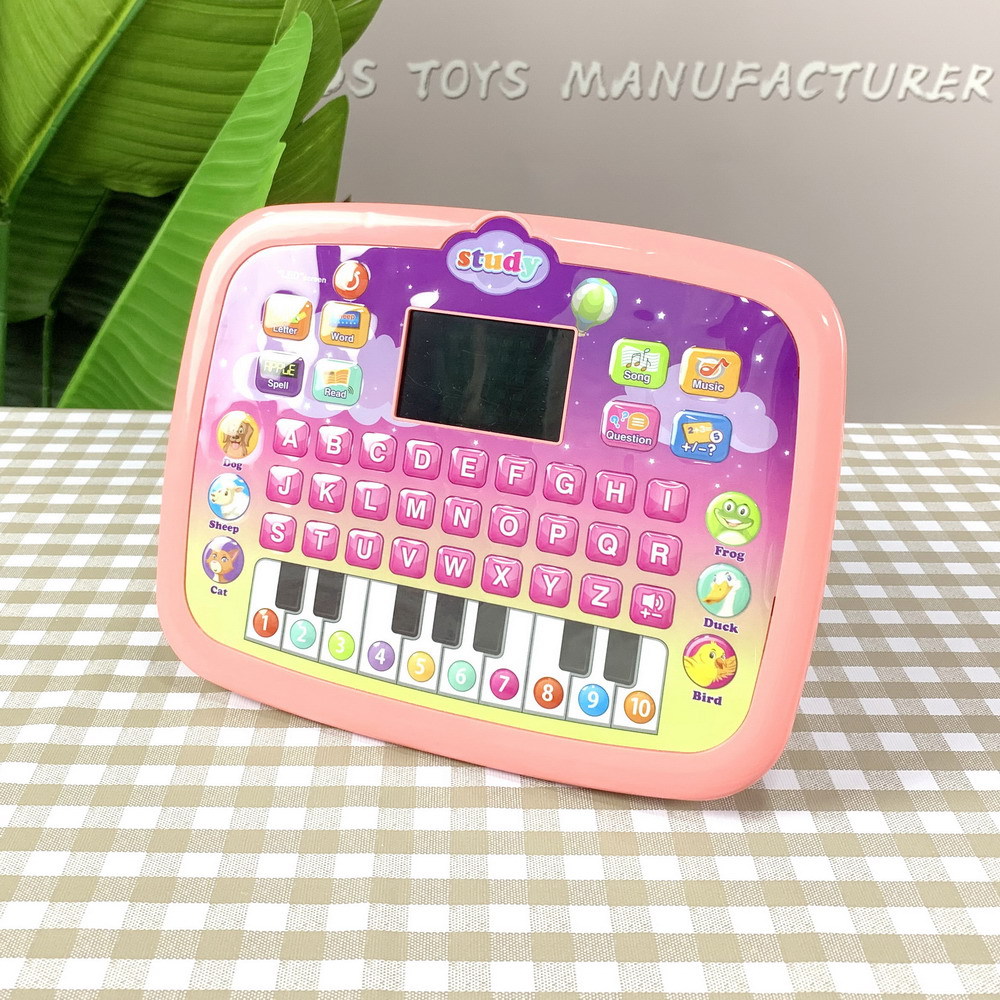 儿童学习机平板定制贴牌印刷LED屏字母音乐多功能学习玩具批发