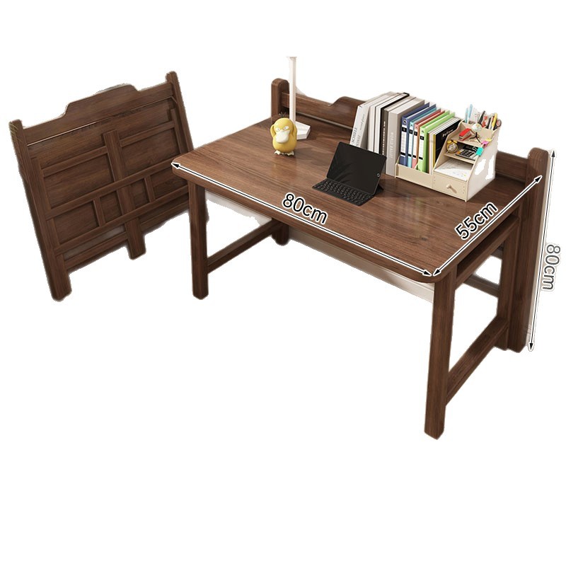 Escritorio plegable de madera sólida, escritorio de computadora doméstica, dormitorio pequeño, escritorio de estudio, escritorio de oficina simple
