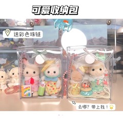 バブルマット収納バッグ、お子様のお出かけバッグ、お子様用バッグ、正方形透明和風小型お子様バッグ、軽贅沢風収納バッグ
