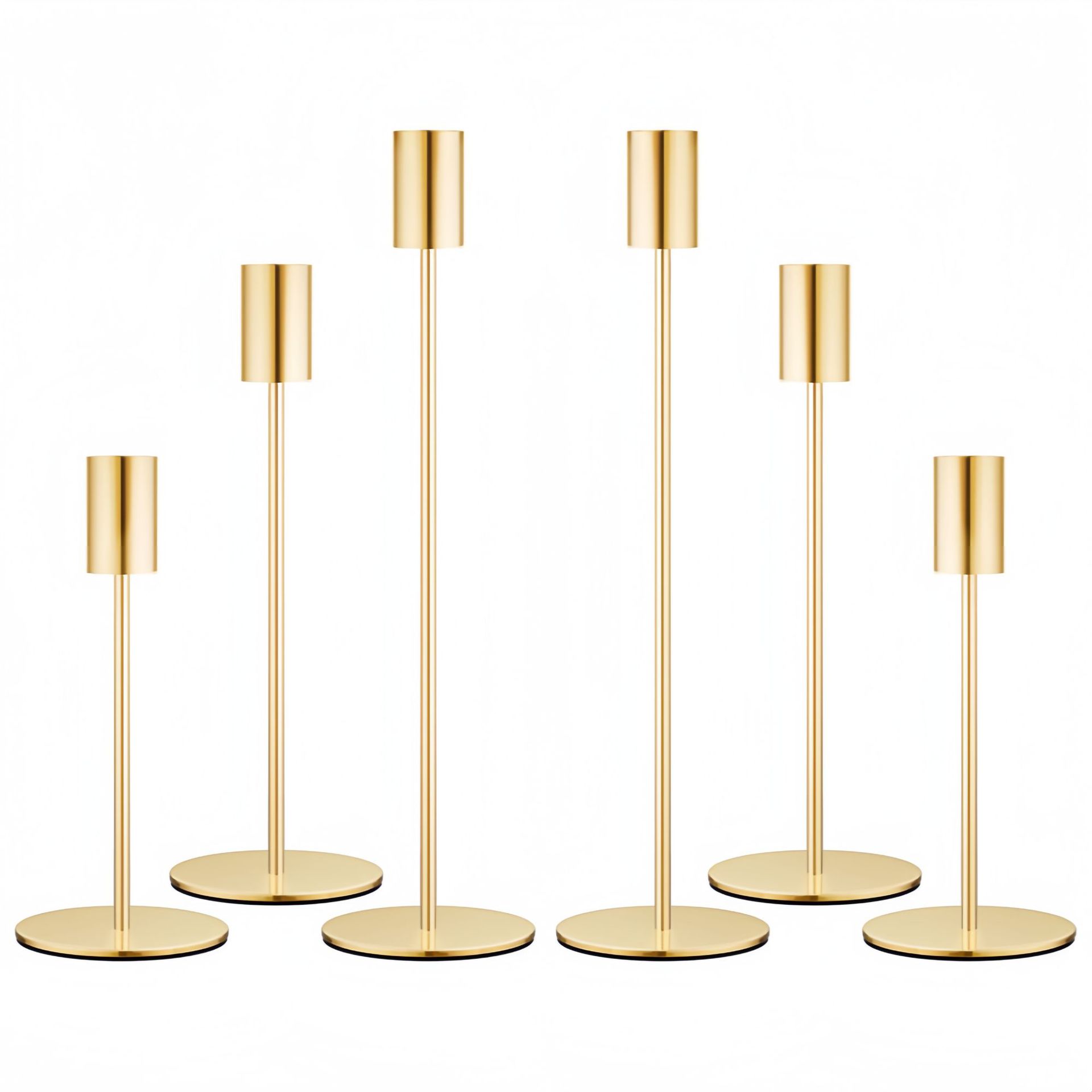 Conjunto de seis piezas de oro francés (taza de vela recta)