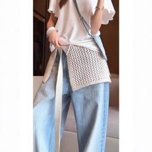 新款日韩镂空针织半身裙女纯色秋冬季时尚小众配饰韩版搭裤子屁帘