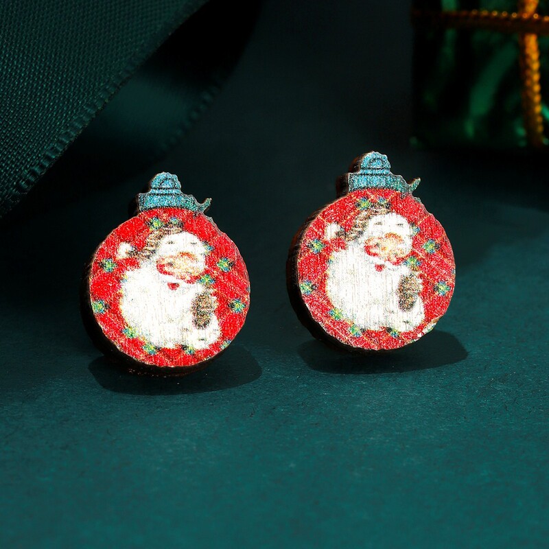 欧米の木のクリスマスのピアスの雪の靴のクリスマスツリーのイヤリングの女性の漫画の小さいクリスマスの靴下のピアスのプレゼント|undefined