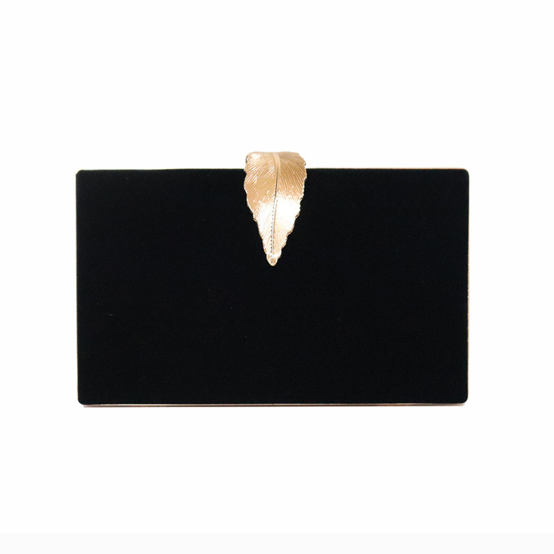 Fashionable Evening Bag, Metal Leaf Evening Bag, Socialite Small Square Bag, Dress with Banquet Clutch Bag