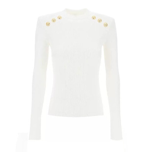 In-Stock 2025 Spring and Autumn New Quality Classic Versatile Wool Blend Knitted Black Crew Neck Women's Sweater